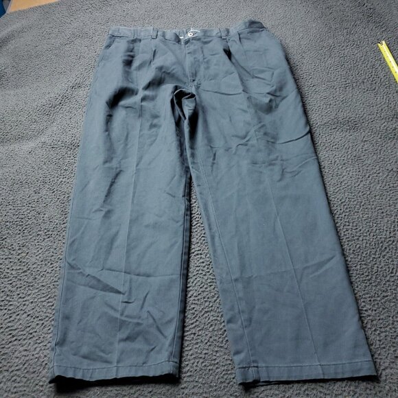 Vintage Timber Creek Wrangler Pleated Chino Khaki Pants Gray Blue Mens 40 x30
